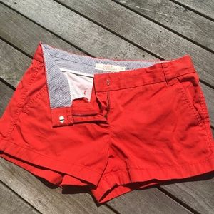 J. Crew Vibrant Cotton Chino Shorts (red)